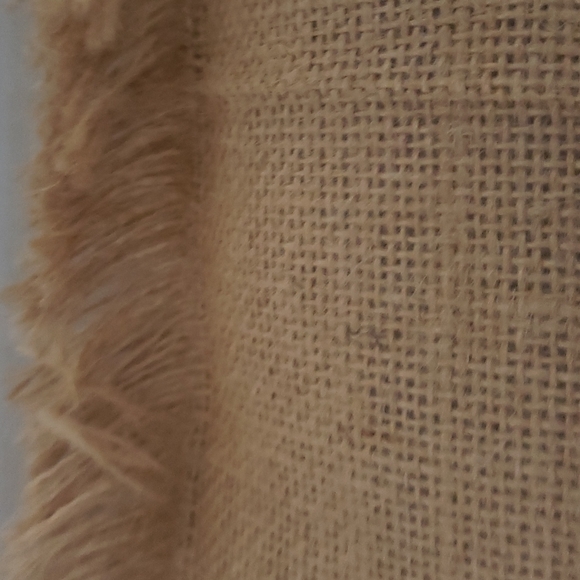 Mud Pie | NWT Burlap Square Accent Fringe Pillow "In All Things Give Thanks" - Picture 3 of 5